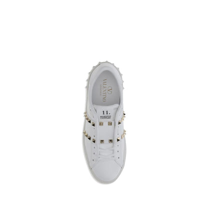 Sneakers by Valentino Garavani for women in bos taurus calfskin leather white features an versatile design from the Rockstud Women's Fashion Bos Taurus Calfskin Leather Sneakers collection, highlighting a versatile fashion style for a premium, high-fashion look.