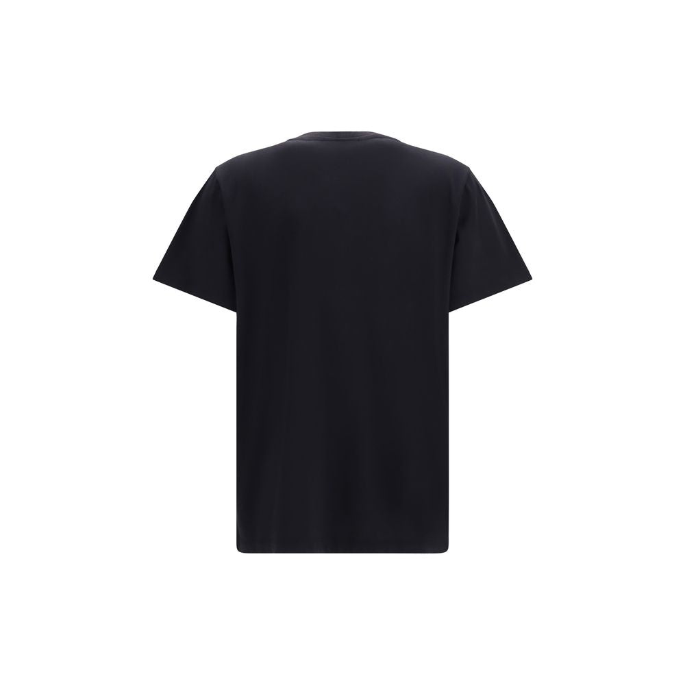 T-Shirt by Ganni for women in cotton black & print features an edgy silhouette, meticulously detailed with a sophisticated and round neckline for a truly edgy finish.
