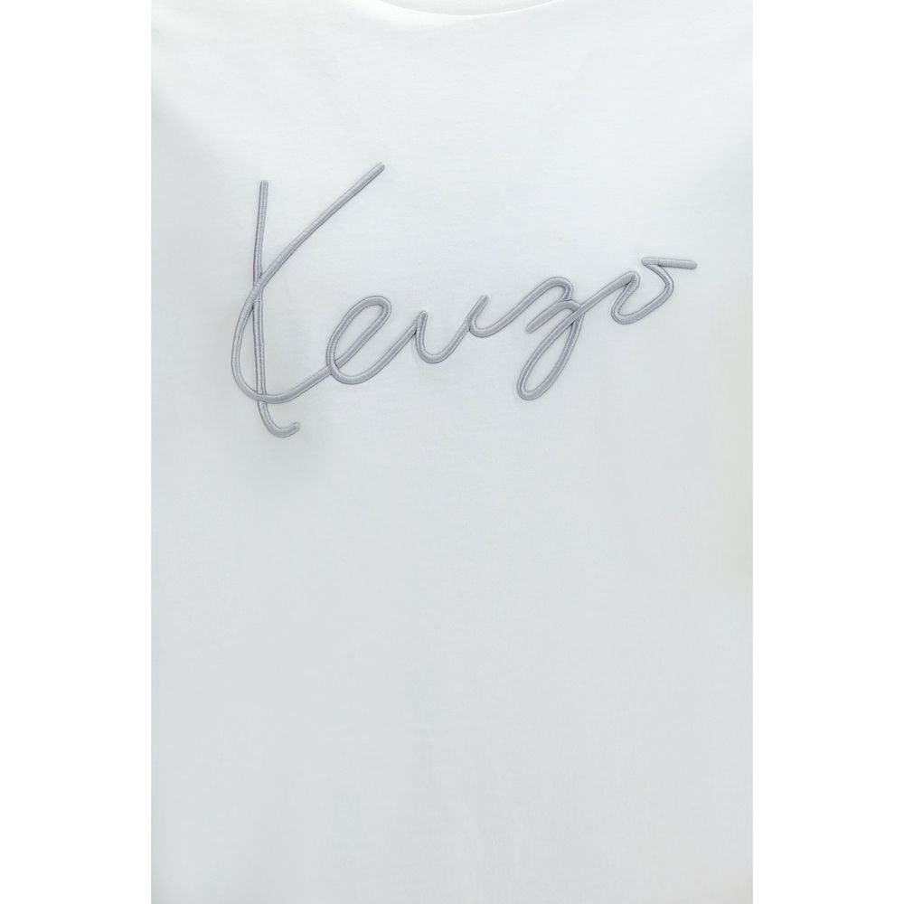 T-Shirt by Kenzo for men in cotton white & signature features an edgy silhouette, meticulously detailed with a sophisticated and for a truly edgy finish.