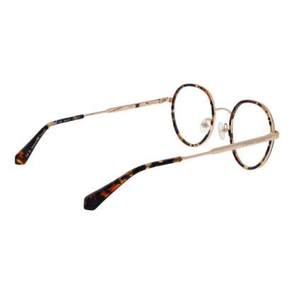 Eyeglasses Frames by Christian Lacroix for women in metal gold features an refined silhouette, showcasing the refined gold coloured frame and sophisticated full-frame frame design.