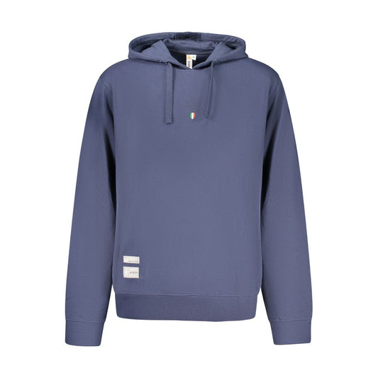 Hooded Sweatshirt Hoodie by Accademia Militare for men in cotton blue features an dramatic silhouette, showcasing a sophisticated hooded neckline and dramatic for a refined, modern aesthetic.