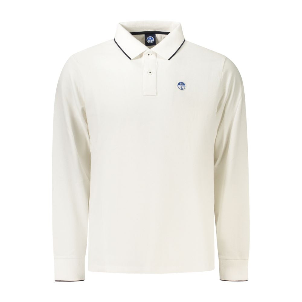 Polo Shirt by North Sails for men in cotton white presents a sleek silhouette, featuring a refined and long-sleeve for a sleek finish.