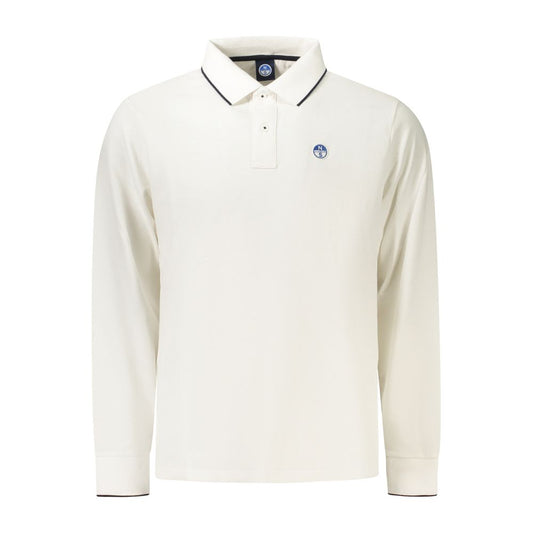 Polo Shirt by North Sails for men in cotton white presents a sleek silhouette, featuring a refined and long-sleeve for a sleek finish.