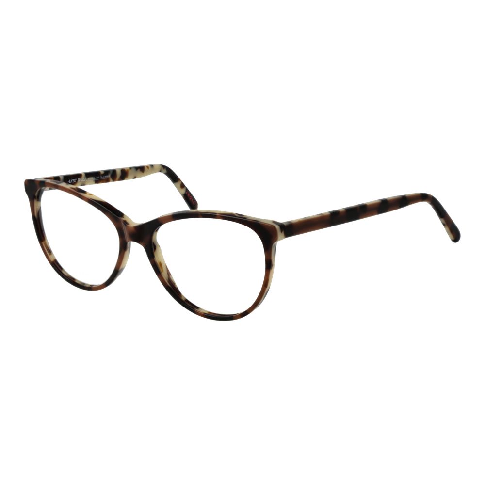 Eyeglasses Frames by Andy Wolf for women in acetate brown features a refined silhouette, showcasing a refined brown coloured frame and full-frame frame design for a sophisticated, premium look.