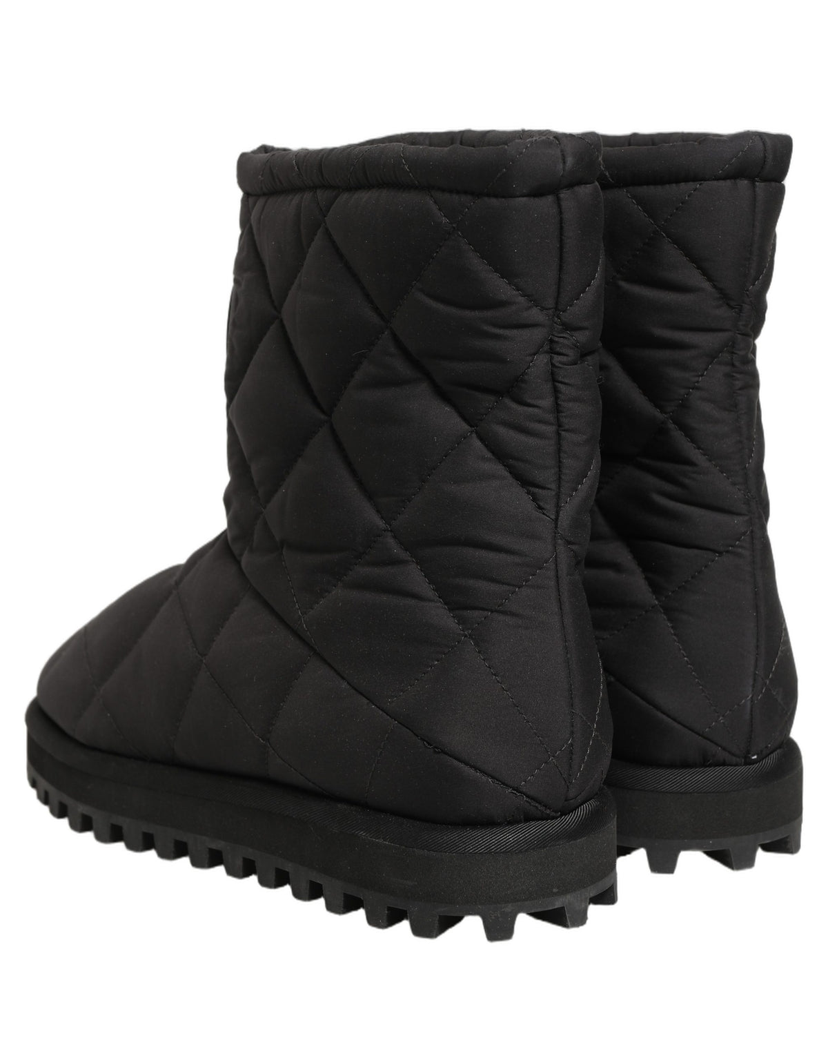 Dolce & Gabbana Men's Polyester Nylon Goat & Calf Leather Ankle Mid-Calf Boots - Black
