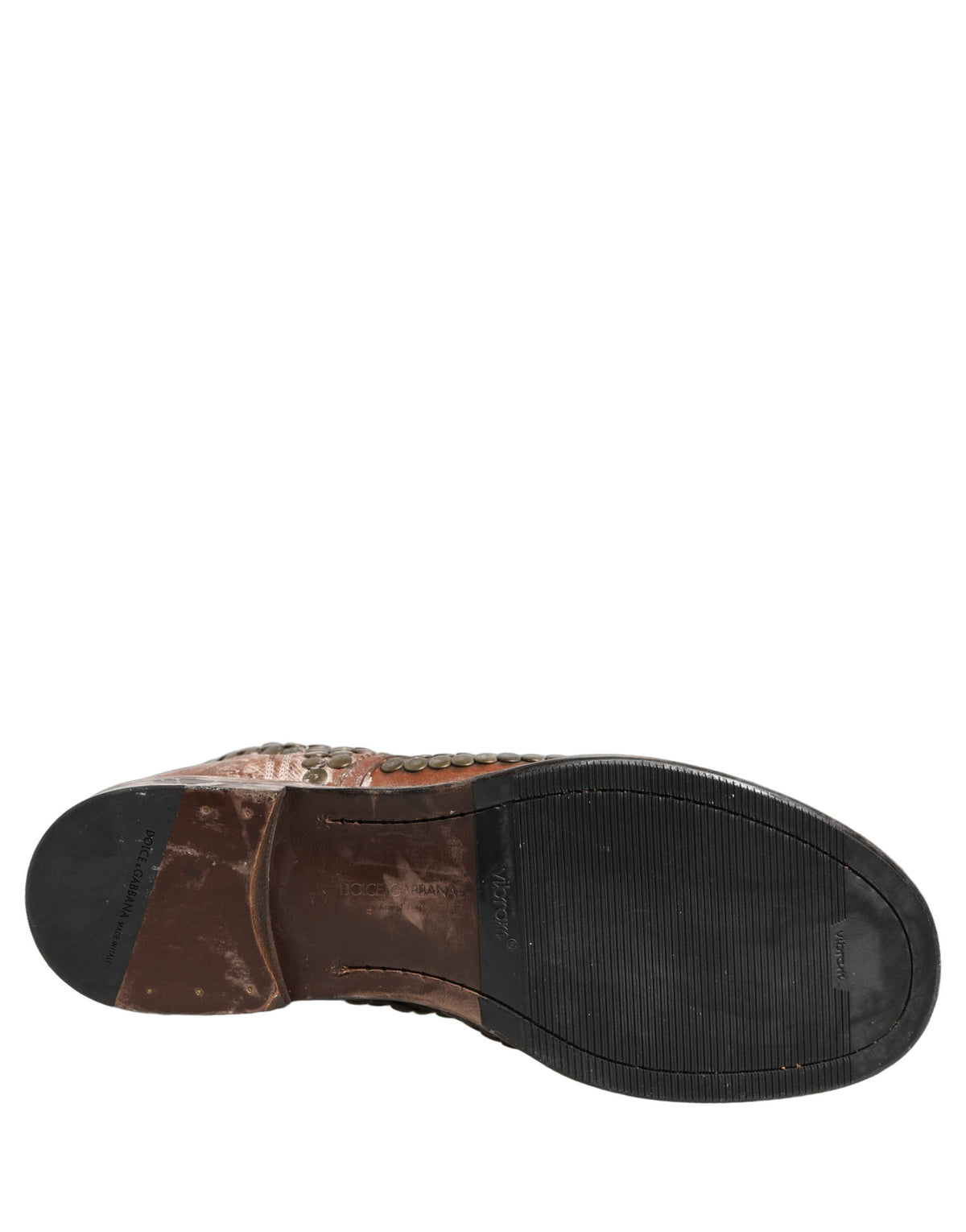Dolce & Gabbana Men's Leather Lace-Up Ankle Boots - Black Brown