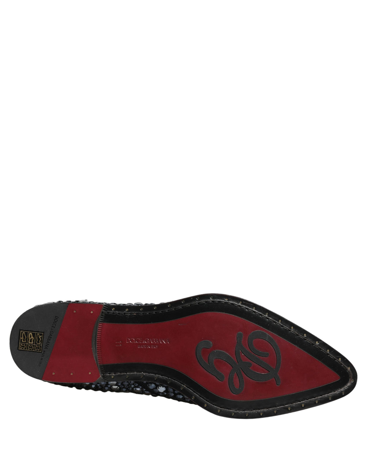 Dolce & Gabbana Men's Leather & Crystal Ankle Chelsea Boots - Black