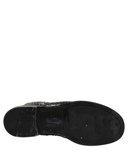 Dolce & Gabbana Men's Leather Lace-Up Ankle Boots - Black