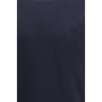 Sweatshirt by Valentino Garavani for men in cotton blue & signature showcases a slouchy chic silhouette, artfully detailed with a slouchy chic crew neckline and for a slouchy chic finish.