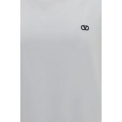 T-Shirt by Valentino Garavani for men in cotton white & signature showcases a dramatic silhouette, elegantly detailed with a dramatic crew neckline and for a truly dramatic finish.