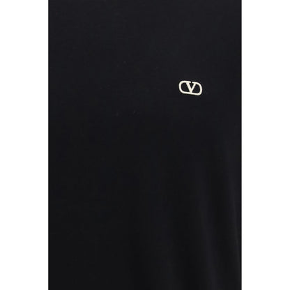 T-Shirt by Valentino Garavani for men in cotton black & signature showcases a chic silhouette, artfully detailed with a chic crew neckline and for a chic finish.
