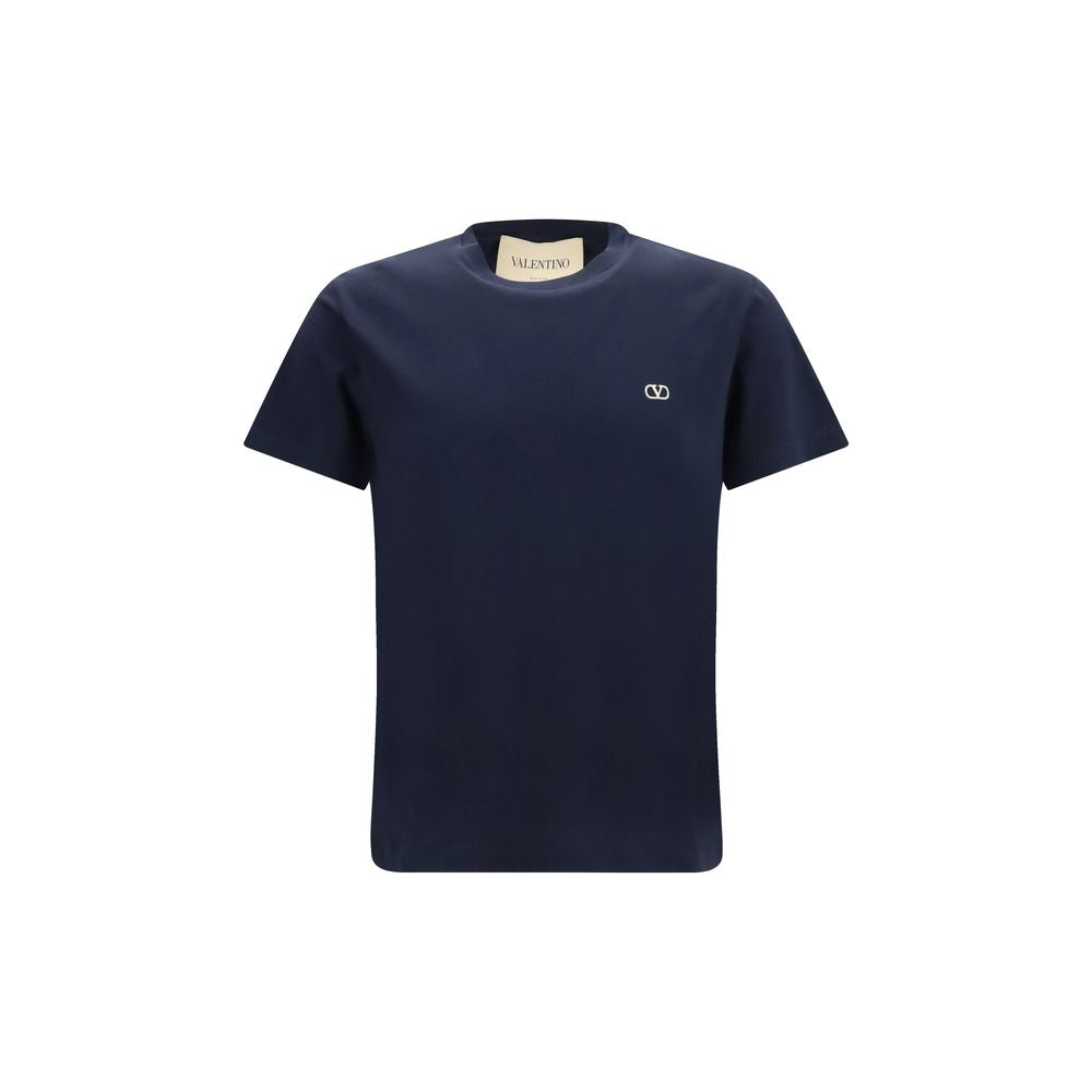 T-Shirt by Valentino Garavani for men in cotton blue & signature showcases a chic silhouette, artfully detailed with a chic crew neckline and short-sleeve for a chic finish.