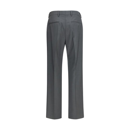 Trousers by Valentino Garavani for men in merino wool & mohair gray presents a perennial silhouette, meticulously tailored with a straight-leg & regular-fit cut, long finish, and an elegant .