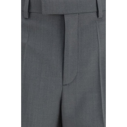 Trousers by Valentino Garavani for men in merino wool & mohair gray presents a smart silhouette, meticulously detailed with a smart straight-leg & regular-fit, a smart long, and a smart .
