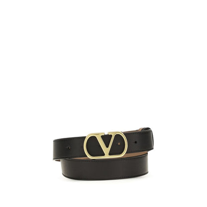 Belt by Valentino Garavani for women in bos taurus calfskin leather black & signature presents a artisanal silhouette from the V Logo Bos Taurus Calfskin Leather Belt collection, showcasing an artisanal design and refined craftsmanship for a artisanal look.