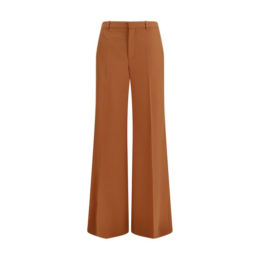 Trousers by Chloé for women in cotton orange features a tailored silhouette with a tailored flared & regular-fit, defined by its long and a sophisticated high rise.