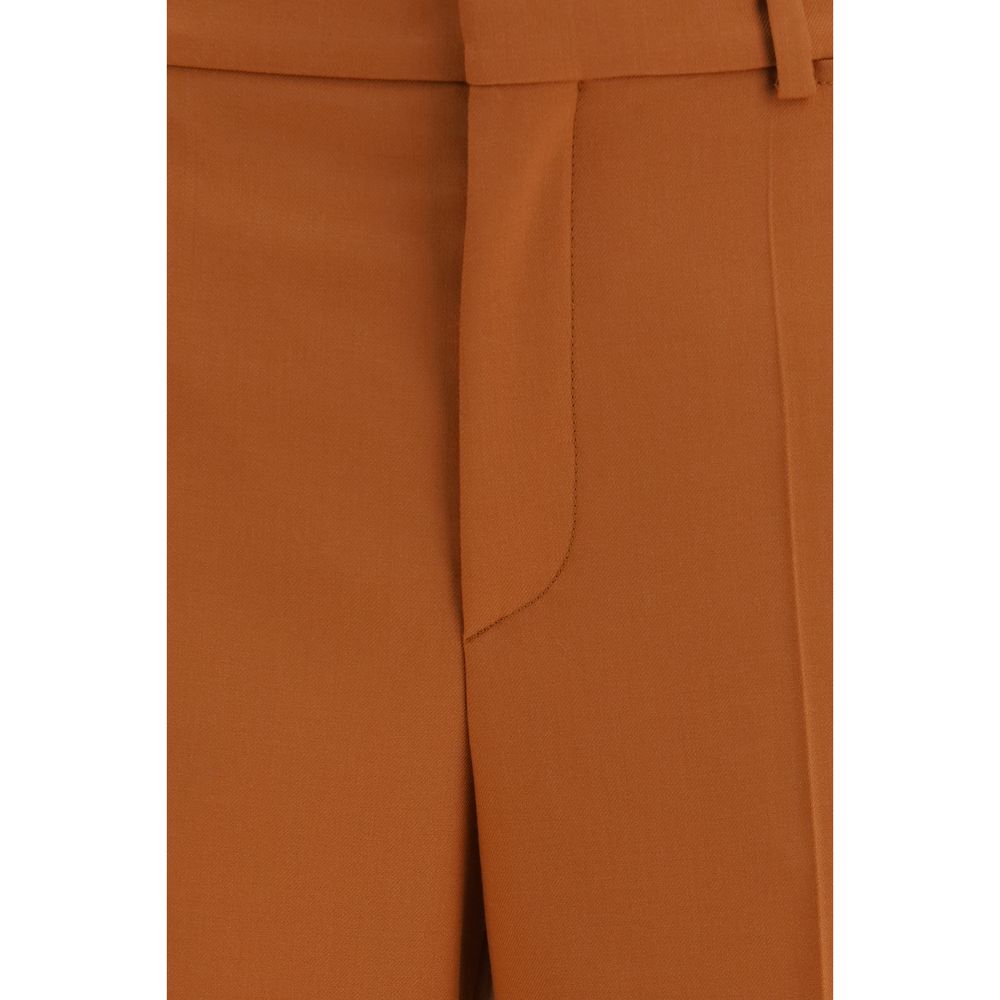 Trousers by Chloé for women in cotton orange features an on trend silhouette, showcasing a sophisticated flared & regular-fit with a long and high rise for an on trend finish.