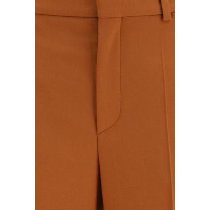 Trousers by Chloé for women in cotton orange features an on trend silhouette, showcasing a sophisticated flared & regular-fit with a long and high rise for an on trend finish.