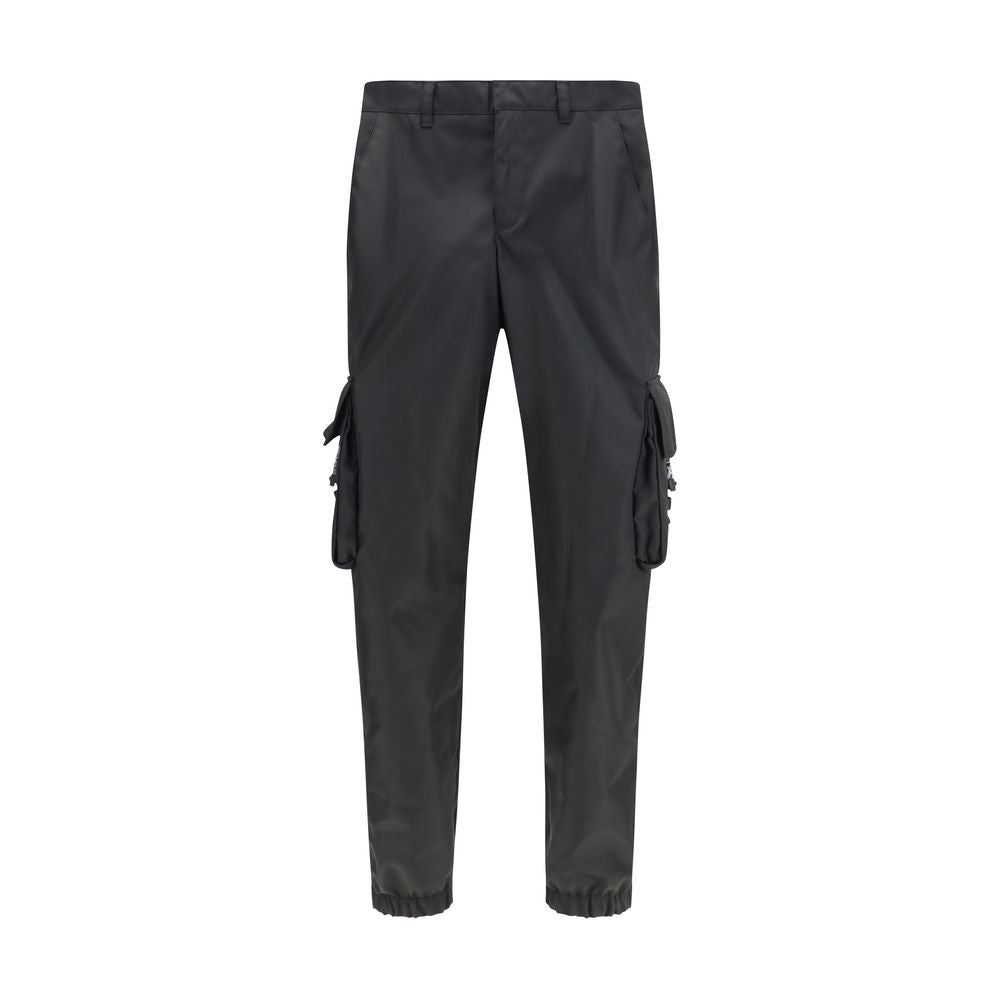 Cargo Pants by Prada for men in nylon black features a architectural slim with a architectural long and architectural .