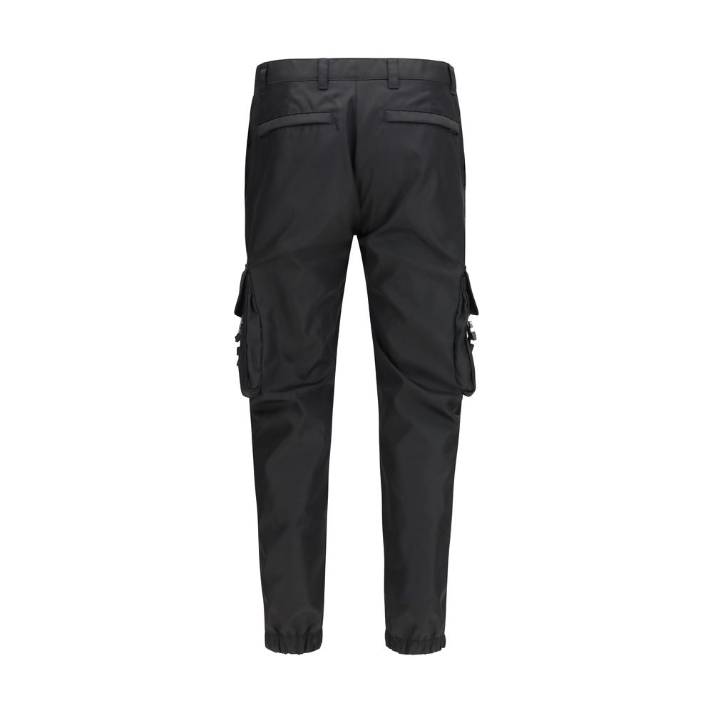 Cargo Pants by Prada for men in nylon black features an urban chic slim with a and long, creating a urban chic aesthetic for "Moon Behind the Hill".