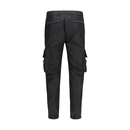Cargo Pants by Prada for men in nylon black features an urban chic slim with a and long, creating a urban chic aesthetic for "Moon Behind the Hill".