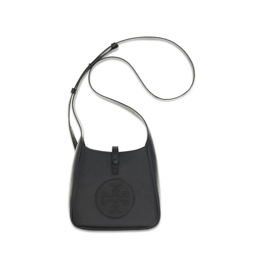 2-in-1 Shoulder & Crossbody Bag by Tory Burch for women in bos taurus calf nappa & pebbled leather black features an effortlessly chic silhouette with a secure snap, ample internal-pockets, and versatile crossbody-strap, shoulder-strap & adjustable-strap for effortlessly chic everyday luxury.