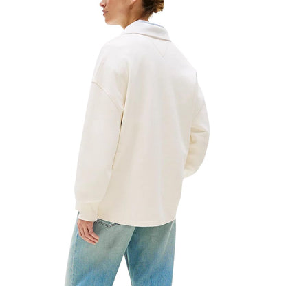 Activewear Sweatshirt by Tommy Hilfiger for women in polyamide beige showcases a athletic silhouette with sleeves, a athletic , and high-performance for a athletic aesthetic.