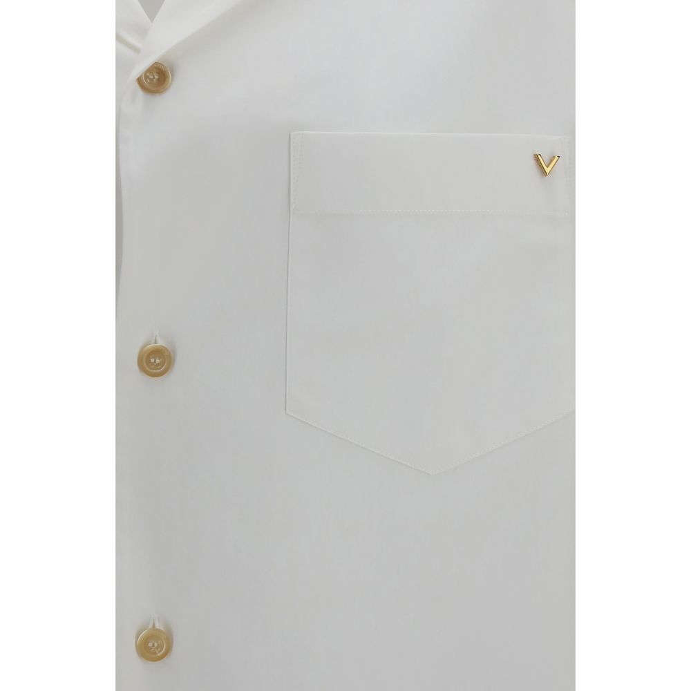 Shirt by Valentino Garavani for men in cotton gold & white features an architectural silhouette with a refined and elegant for a architectural look.