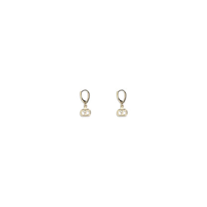 Earrings by Valentino Garavani for women in bos taurus calf leather gold features an ornate from the Women's Gold Earrings collection, showcasing a ornate finish that embodies sophisticated luxury.
