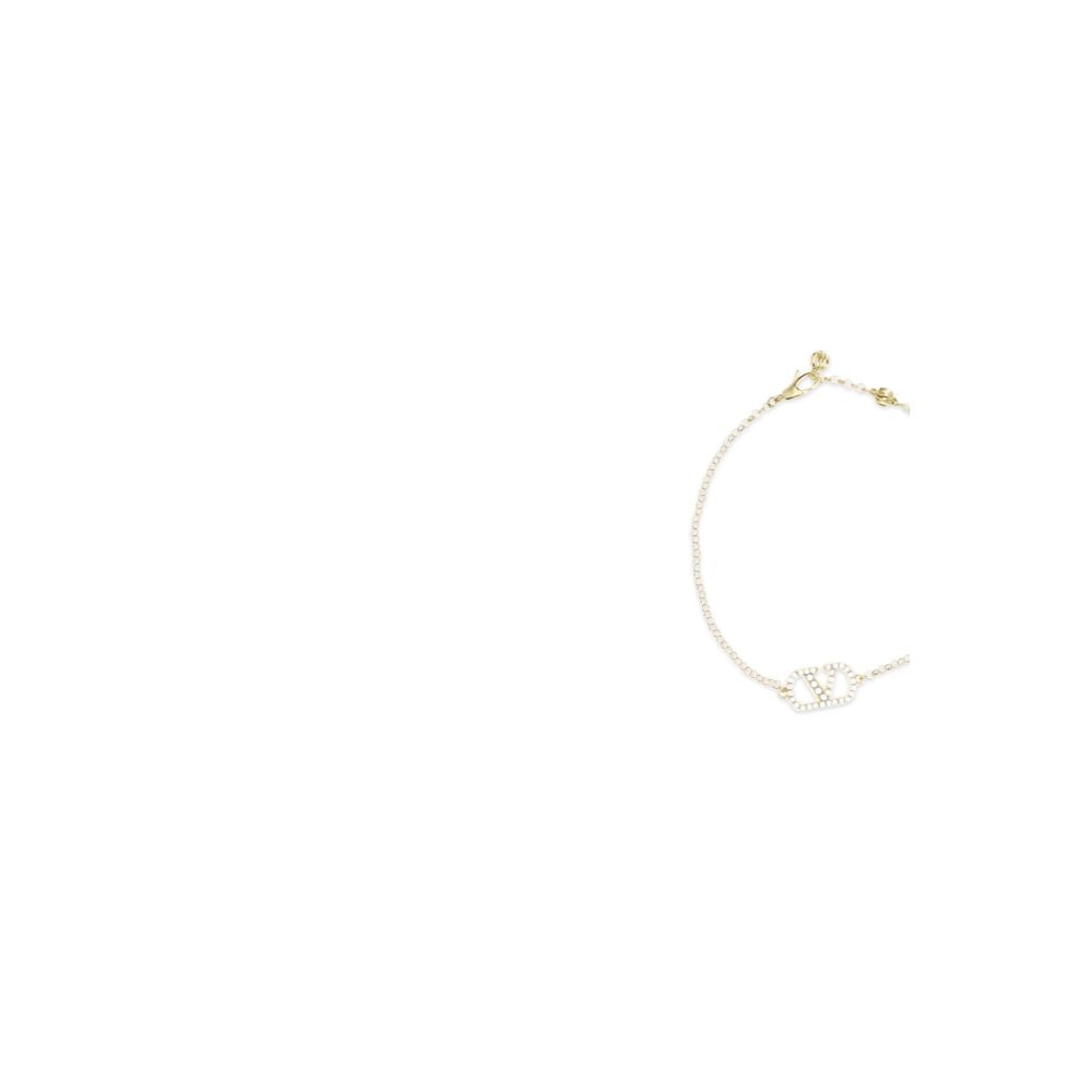 Bracelet by Valentino Garavani for women in bos taurus calf leather gold & signature showcases a cosmopolitan silhouette, artfully capturing the essence of the cosmopolitan V Logo Women's Gold Bracelet with a cosmopolitan .