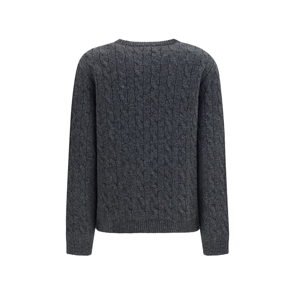 Sweatshirt by Valentino Garavani for women in merino virgin wool gray & gold features an enviable silhouette, showcasing a premium and refined round neckline for a truly enviable finish.