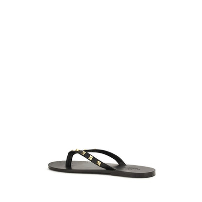 Flip-Flop Thong Sandals by Valentino Garavani for men in bos taurus calfskin leather black features an effortlessly chic silhouette from the Rockstud Men's Bos Taurus Calfskin Leather Flip-Flop Thong Sandals collection, showcasing a effortlessly chic and elegant .