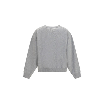 Sweatshirt by Ganni for women in organic cotton gray & signature features an exquisite silhouette, showcasing and round neckline details for a exquisite look.