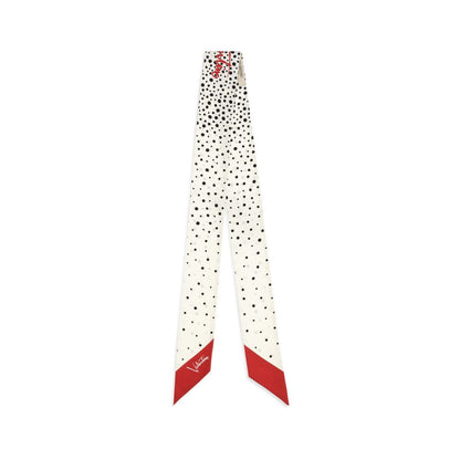 Scarf by Valentino Garavani for women in silk twill beige & print features a timeless silhouette, artfully capturing the essence of the timeless Silk Twill Scarf design for a sophisticated look.
