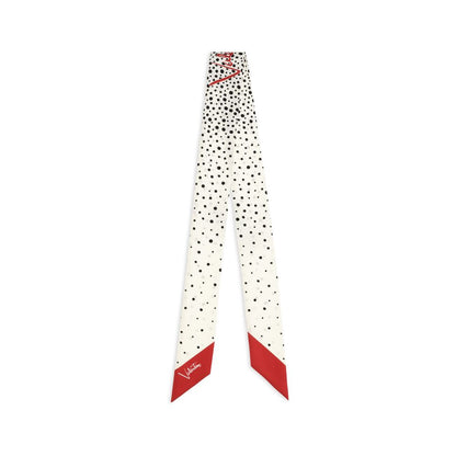 Scarf by Valentino Garavani for women in silk twill beige & print showcases a on trend silhouette, artfully capturing the on trend essence of the Silk Twill Scarf design with a sophisticated finish.