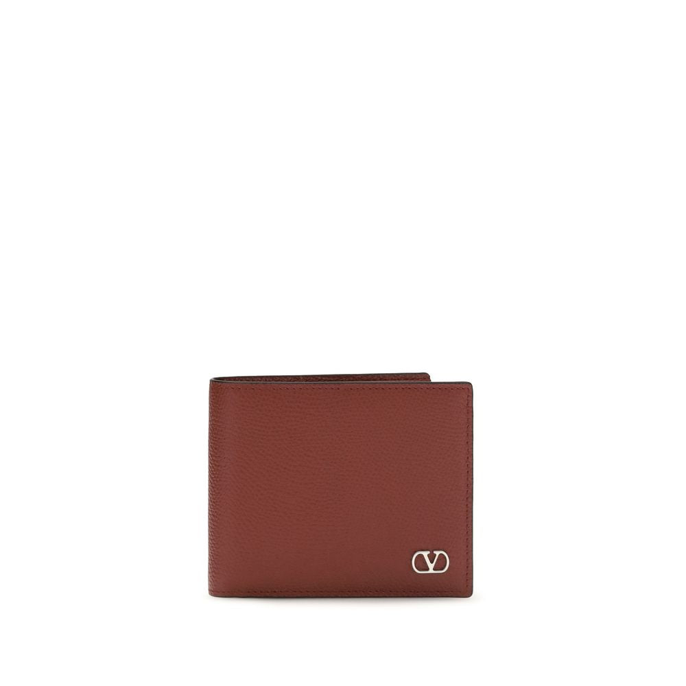 Cardholder Wallet by Valentino Garavani for men in bos taurus calfskin nappa leather & palladium palladium & signature features a sleek silhouette, showcasing the sleek V Logo Bos Taurus Calfskin Nappa Leather & Palladium Cardholder Wallet design with sophisticated card-organization bifold for a premium look.