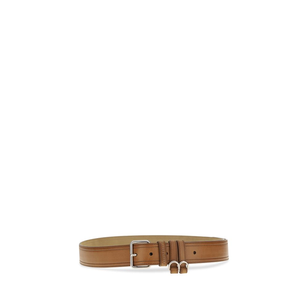Belt by Miu Miu for women in bos taurus calf leather brown features a artisanal-chic design, artfully capturing the essence of the Bos Taurus Calf Leather Belt with a artisanal-chic finish.