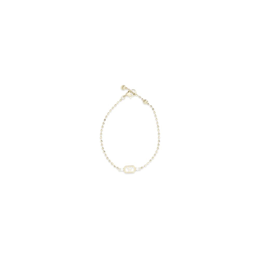 Bracelet by Valentino Garavani for women in bos taurus calfskin nappa leather & palladium gold showcases a enchanting silhouette, artfully highlighting the and signature Women's Gold & Crystal Bracelet aesthetic in this enchanting piece.