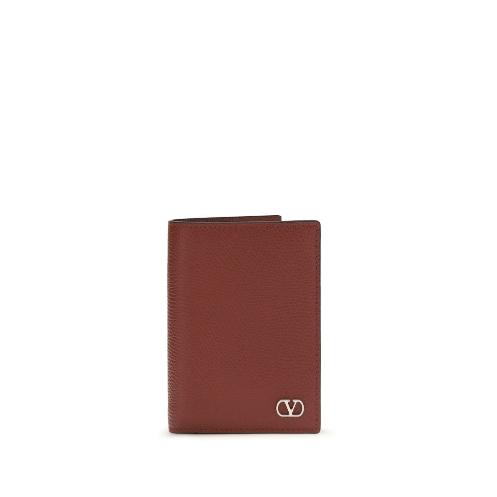 Cardholder Wallet by Valentino Garavani for men in bos taurus calfskin nappa leather & palladium multicolor, palladium & signature presents a streamlined silhouette, showcasing the sophisticated design of the V Logo Bos Taurus Calfskin Nappa Leather & Palladium Cardholder Wallet collection with functional card-organization compact-design.