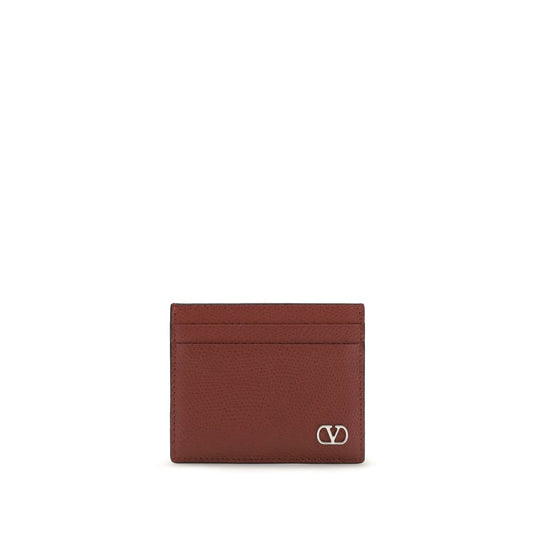 Cardholder Wallet by Valentino Garavani for men in bos taurus calfskin nappa leather & palladium bordeaux, palladium & signature presents a architectural silhouette from the V Logo Bos Taurus Calfskin Nappa Leather & Palladium Cardholder Wallet collection, showcasing architectural card-organization compact-design bifold for a architectural finish.