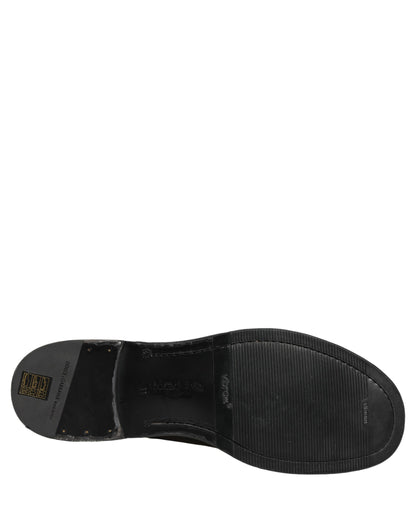 Dolce & Gabbana Men's Silk Viscose Calf Goat & Horse Leather Derby Lace-Up Shoes - Black