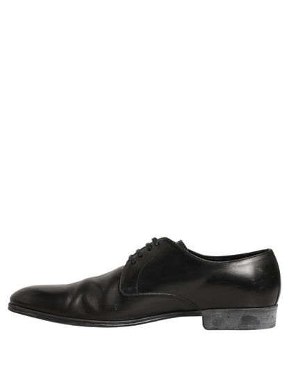 Dolce & Gabbana Dress Black Leather Lace Up Derby Shoes