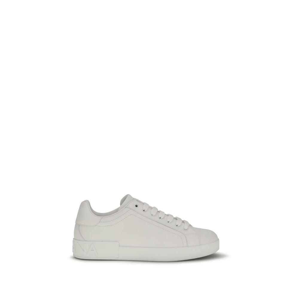 Sneakers by Dolce & Gabbana for men in bos taurus calfskin leather white features a chic design, perfectly showcasing the chic low-top style of this Men's Low Top Bos Taurus Calfskin Leather Sneakers.