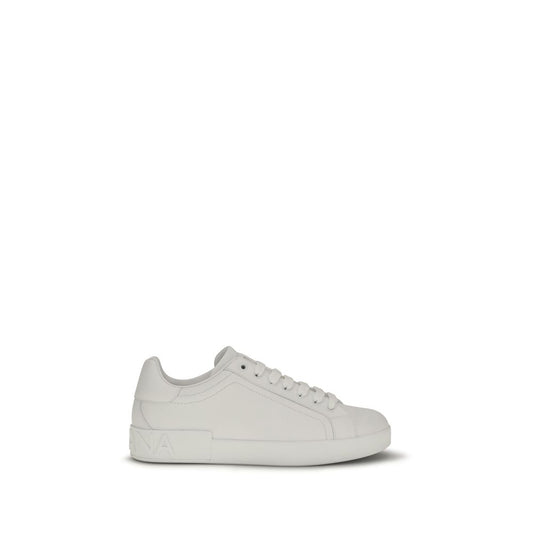 Sneakers by Dolce & Gabbana for men in bos taurus calfskin leather white features a chic design, perfectly showcasing the chic low-top style of this Men's Low Top Bos Taurus Calfskin Leather Sneakers.