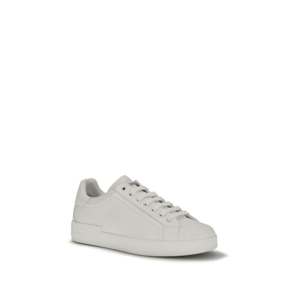 Sneakers by Dolce & Gabbana for men in bos taurus calfskin leather white features an timeless silhouette from the Men's Low Top Bos Taurus Calfskin Leather Sneakers collection, showcasing a signature low-top style with an timeless finish.