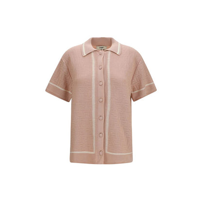 Blouse by Fendi for women in cotton multicolor & striped features an architectural silhouette with a refined and elegant for a architectural look.