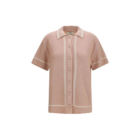 Blouse by Fendi for women in cotton multicolor & striped features an architectural silhouette with a refined and elegant for a architectural look.