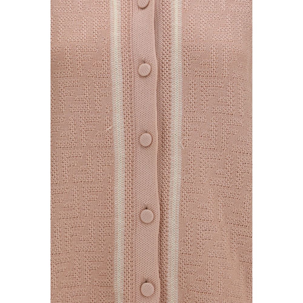 Blouse by Fendi for women in cotton multicolor & striped showcases a sharp silhouette, elegantly detailed with a sharp and sharp .