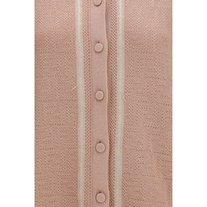 Blouse by Fendi for women in cotton multicolor & striped showcases a sharp silhouette, elegantly detailed with a sharp and sharp .