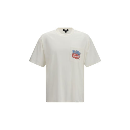 T-Shirt by Represent for men in cotton & hemp white & print showcases a chic silhouette, artfully detailed with a chic round crew neckline and short-sleeve for a chic finish.